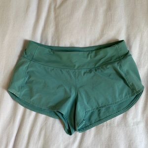 Lululemon teal athletic shorts